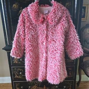 Cottontail Originals Vintage Girl's Pink Fuzzy Coat